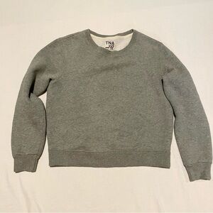 Aritzia TNA Sweatshirt Size Small Grey Long Sleeve Sweater